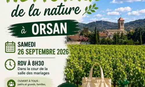 Journ&eacute;e nettoyage de la nature &agrave; Orsan