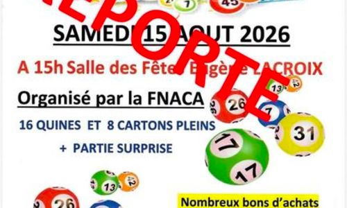 Report&eacute; - Loto des associations d'Aramon
