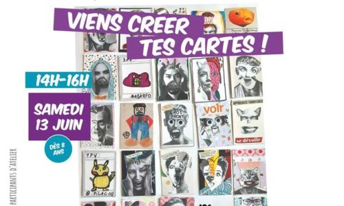 Atelier cr&eacute;ation de cartes ATC