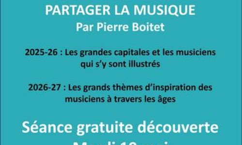 s&eacute;ance gratuite de d&eacute;couverte du cours "partager la musique" (organisation CADREF- Le-Grau-du-Roi)