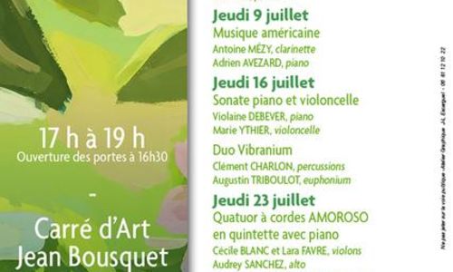 Concerts de l'AAECN des Jeudis de N&icirc;mes - Juillet 2026