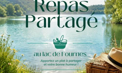 Repas partag&eacute; au lac