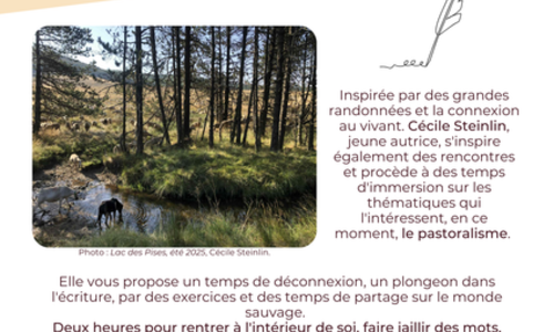 Atelier &eacute;criture avec C&eacute;cile Steinlin Compagnie Bitume sauvage