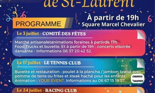 Les vendredis festifs &agrave; Saint Laurent des Arbres