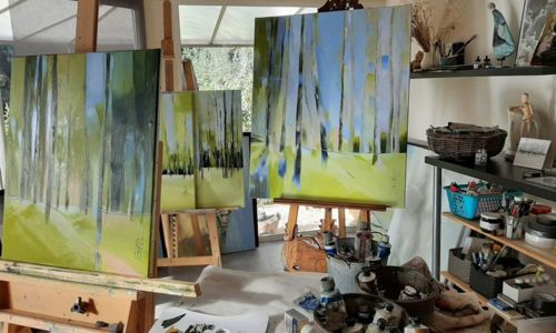 Journ&eacute;es des Ateliers d'Artistes d'Occitanie - atelier de Sylvette Dauchet " Entre Ciel & Terre "