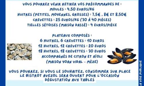 Petit march&eacute; et livraison produits de la mer