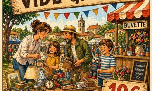 Vide grenier des binettes solidaires &agrave; Goudargues