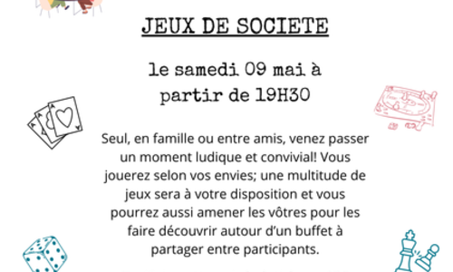 Soir&eacute;e jeux de soci&eacute;t&eacute;
