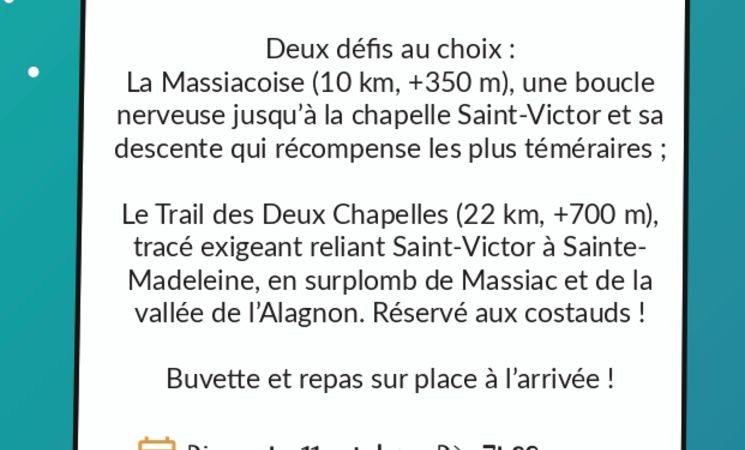 Massiac Trail Alagnon - Trail des deux chapelles_Massiac