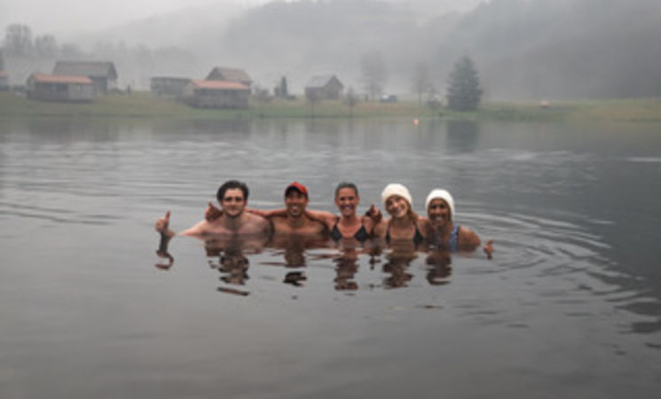 Bain froid - lac des graves