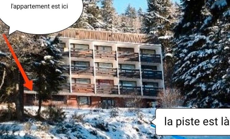 vue de l'appartement de la piste du rocher du cerf