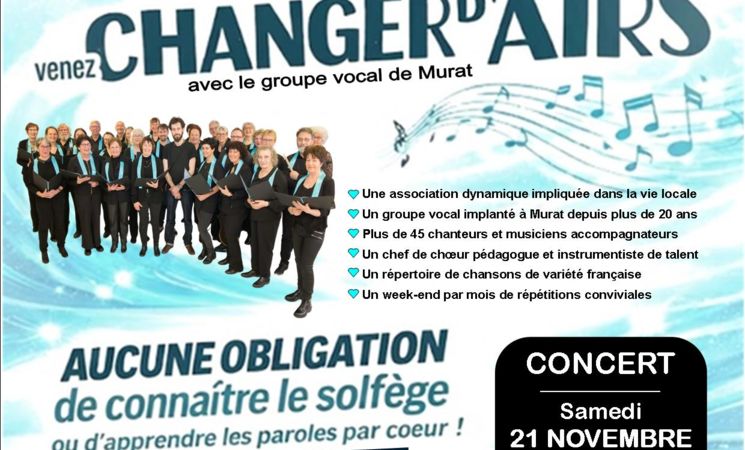 Groupe Vocal Changer d'Airs - début de saison 2026/2027