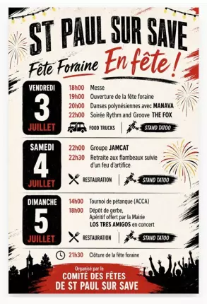 03.07 au 05.07.2026_saint-paul en fête, SAINT-PAUL-SUR-SAVE