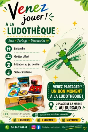 03.10.2026 - Après-midi jeux - Le Burgaud, LE BURGAUD