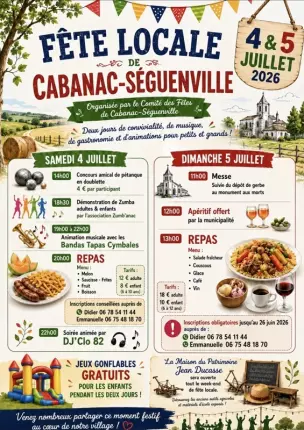 04.07.2026 au 05.07.2026_fete-locale cabanac séguenville, CABANAC-SÉGUENVILLE