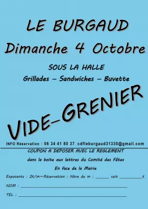 04.10.2026 - Vide-greniers - Le Burgaud, LE BURGAUD
