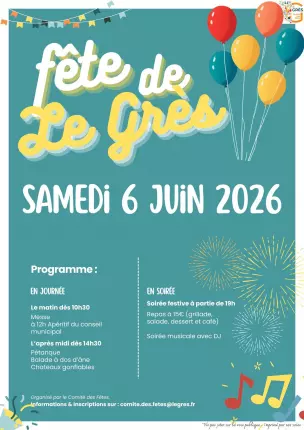 06.06.2026 Fête du village - Le Grès, LE GRES