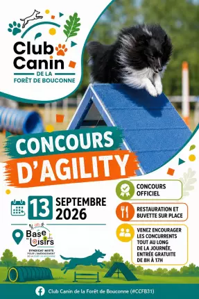 13.09.2026 - Concours d'agility - Bouconne, MONTAIGUT-SUR-SAVE