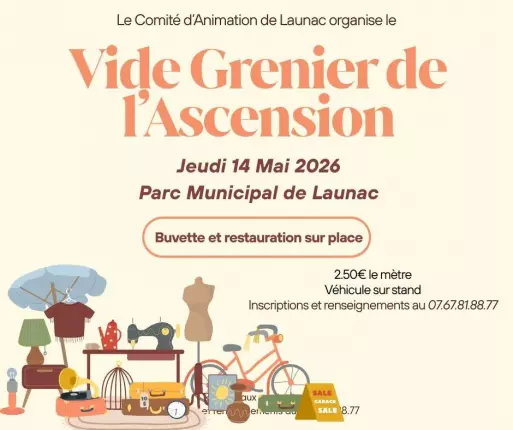 14.05.2026 - Vide-greniers - Launac, LAUNAC