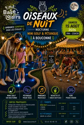 15.08.2026 - Nuit des oiseaux - Bouconne, MONTAIGUT-SUR-SAVE