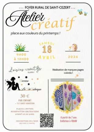 18.04.2026 - Atelier Créatif - Saint-Cézert, SAINT-CEZERT