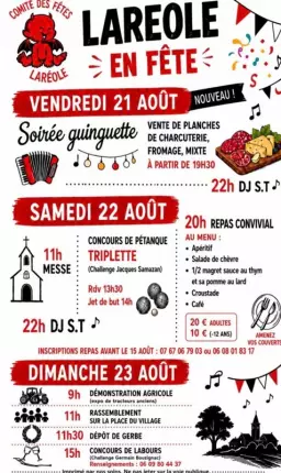 21.08.2026 - Fête locale - Laréole, LAREOLE