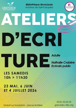 23.05-06.06-04.07.2026 Ateliers d'écriture - Grenade, GRENADE