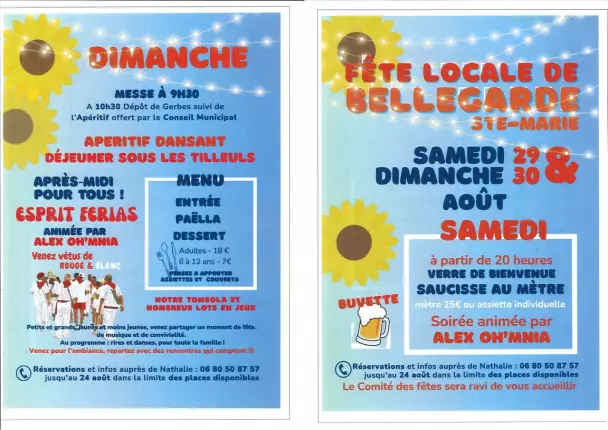 29.08.2026 - Fête locale - Bellegarde, BELLEGARDE-SAINTE-MARIE