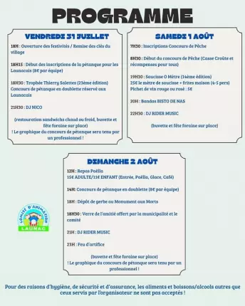 31.07.2026 au 02.08.2026_fete-locale launac programme, LAUNAC