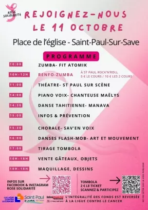octobre rose st paul sur save, SAINT-PAUL-SUR-SAVE