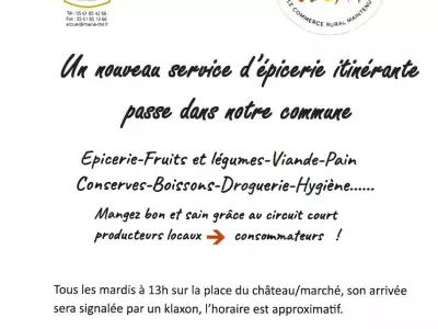 INAUGURATION D'UNE ÉPICERIE ITINÉRANTE, THIL