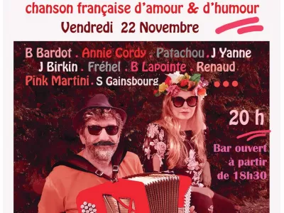 CONCERT DE CHANSONS FRANÇAISES, D'AMOUR ET D'HUMOUR, COX