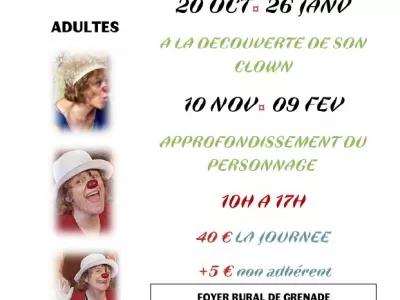 STAGES CLOWN ADULTES, GRENADE-SUR-GARONNE