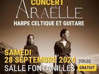 CONCERT : ARAËLLE (HARPE & GUITARE), SAINT-PAUL-SUR-SAVE