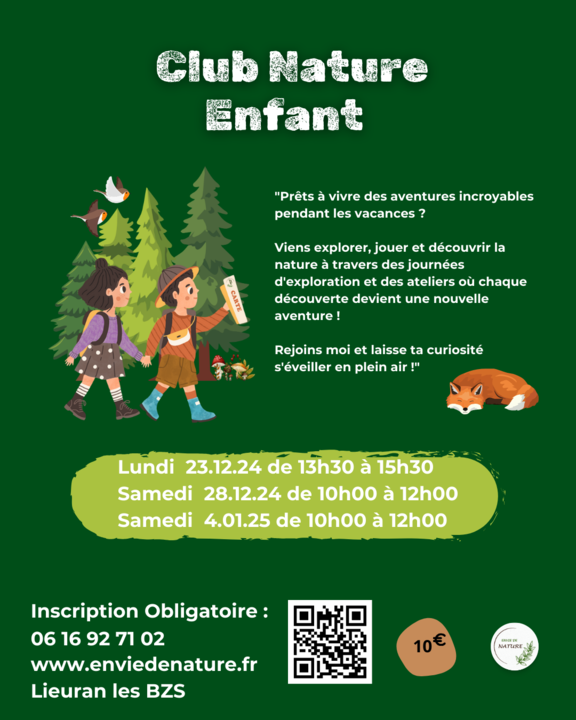 Affiche agenda club enfant