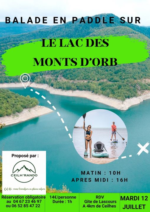 12 07 CEILHES Lascours paddle 1h sur le lac d'avene 1024 T