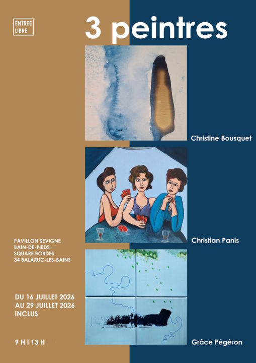 Poster exposition 3 peintres