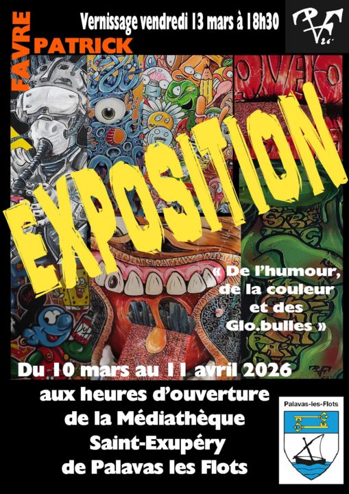 Exposition « De l'humour, de la couleur et des glo.bulles »_Palavas-les-Flots_1