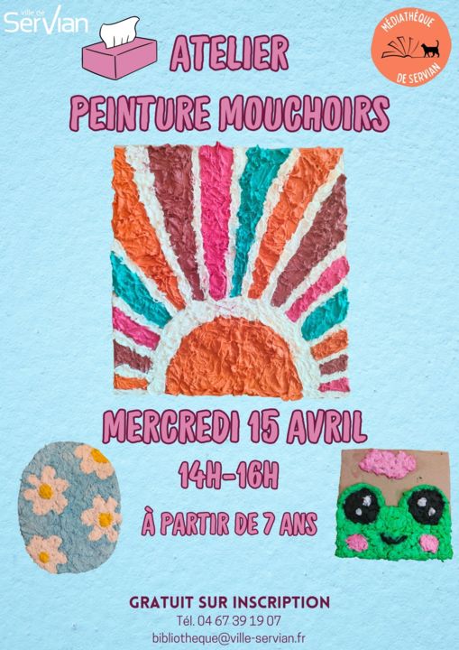 Atelier peinture mouchoirs_Servian_1