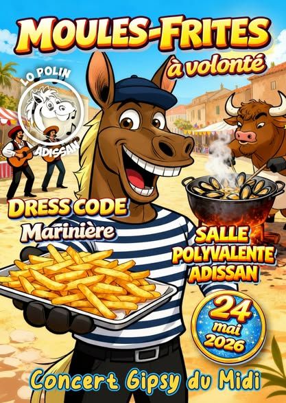 Repas Moules Frites A Volonté - By Poulain_Adissan_1