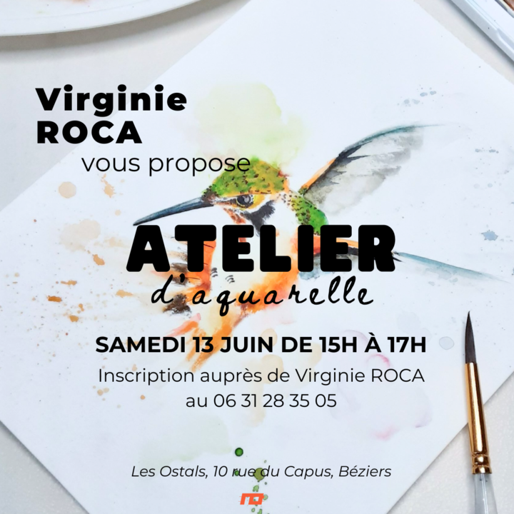 Atelier aquarelle : le colibri_Béziers_1