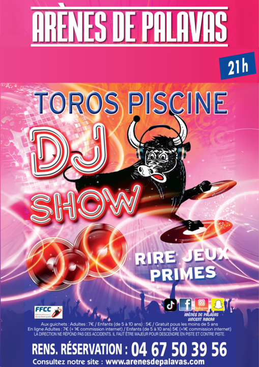 Toro piscine DJ Show_Palavas-les-Flots_1
