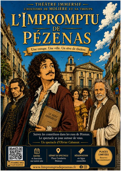 Molière, l’Impromptu de Pézenas » – spectacle théâtral de rue_Pézenas_1
