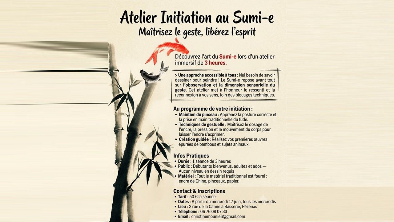 Atelier Initiation Au Sumi-E_Pézenas_1