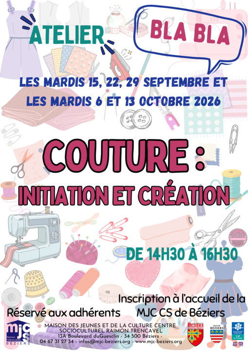 Atelier Bla Bla - Couture : Initiation et création_Béziers_1