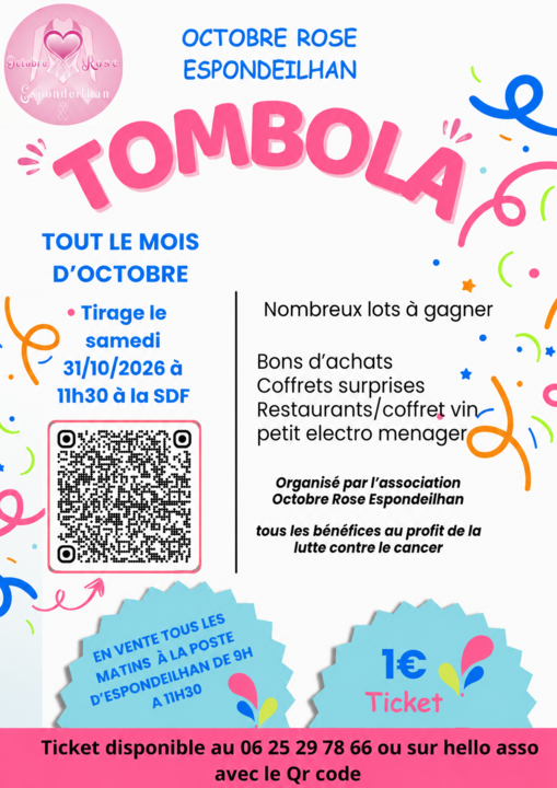 Tombola par l'association Octobre Rose Espondeilhan_Espondeilhan_1