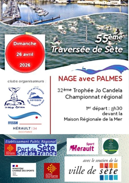 55ÈME TRAVERSÉE DE SÈTE : NAGE AVEC PALMES