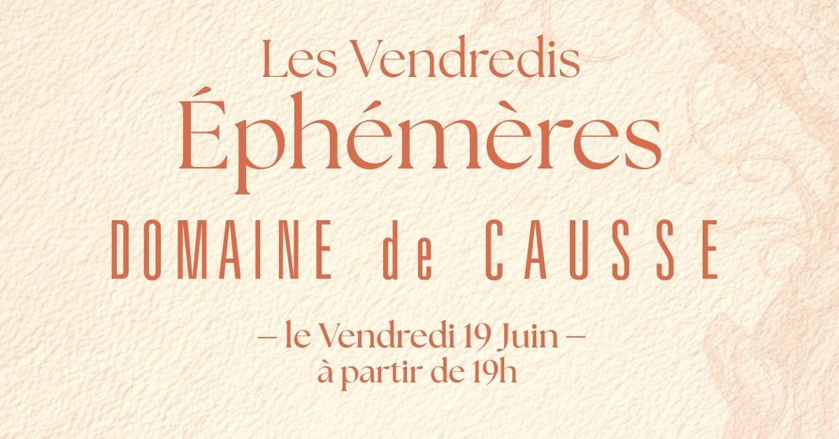 Les vendredis éphémères