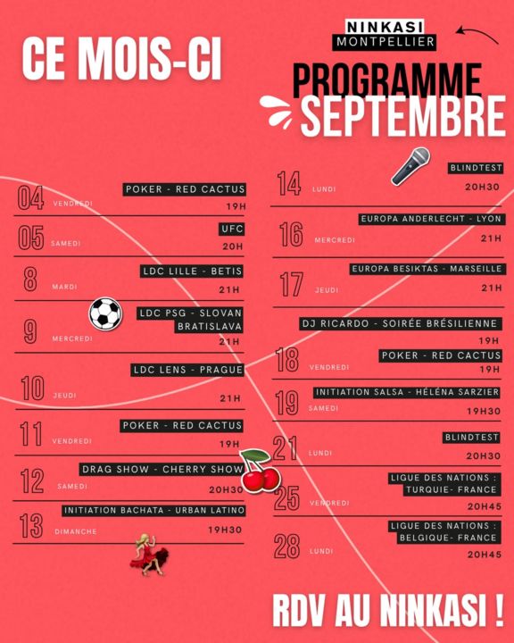Programme Septembre