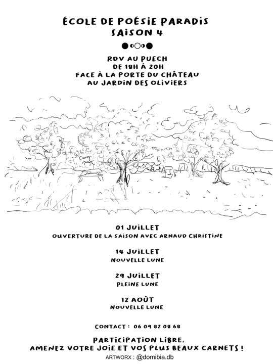 Affiche ecole de poésie